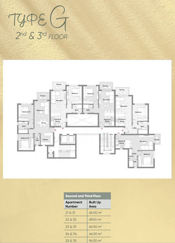 Floor plan for apartment at Badya