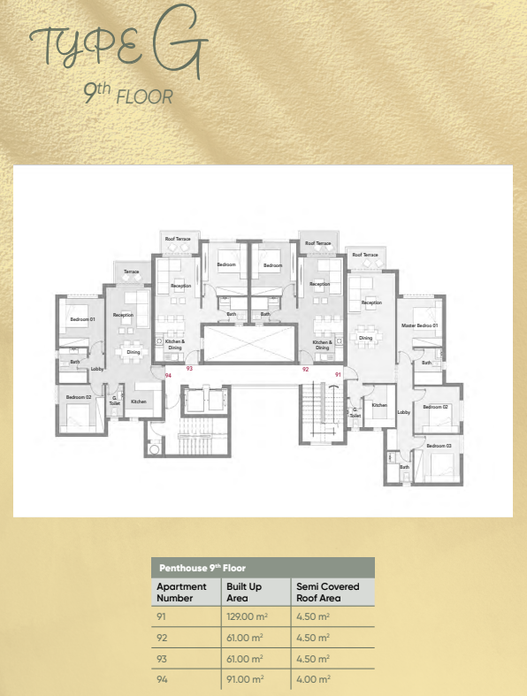 Floor plan for apartment at Badya