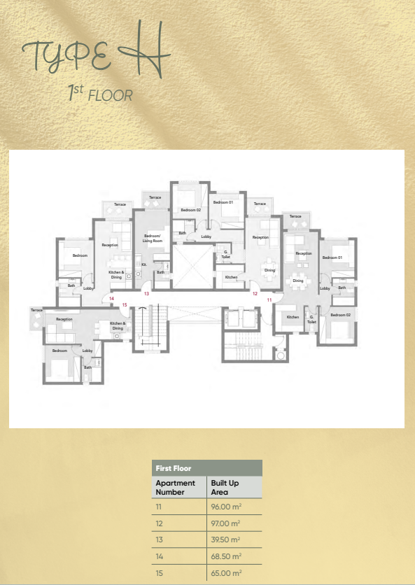 Floor plan for apartment at Badya
