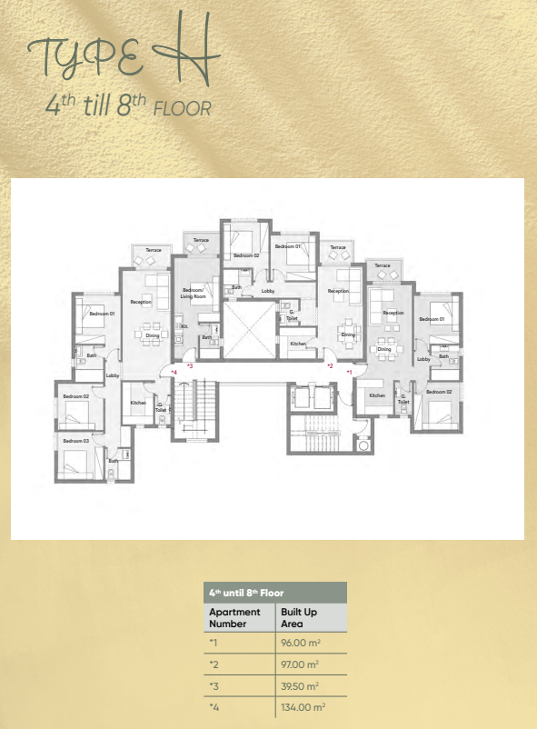 Floor plan for apartment at Badya