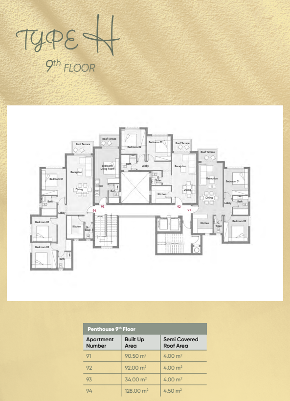 Floor plan for apartment at Badya