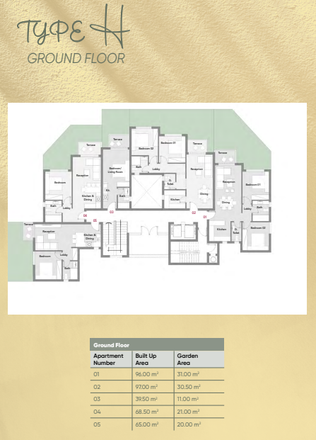Floor plan for apartment at Badya