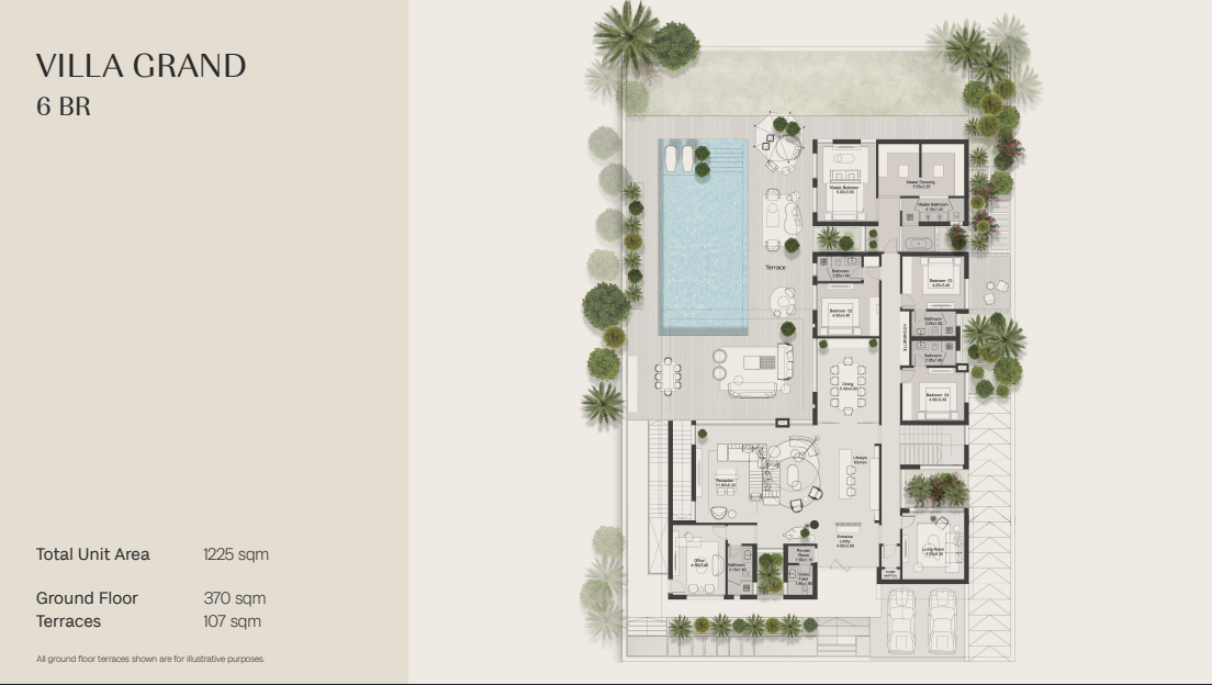 Floor plan for villa at Hills of One