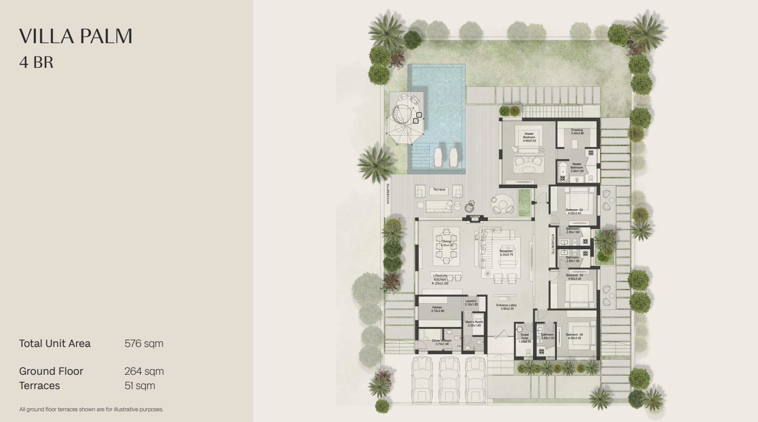 Floor plan for villa at Hills of One