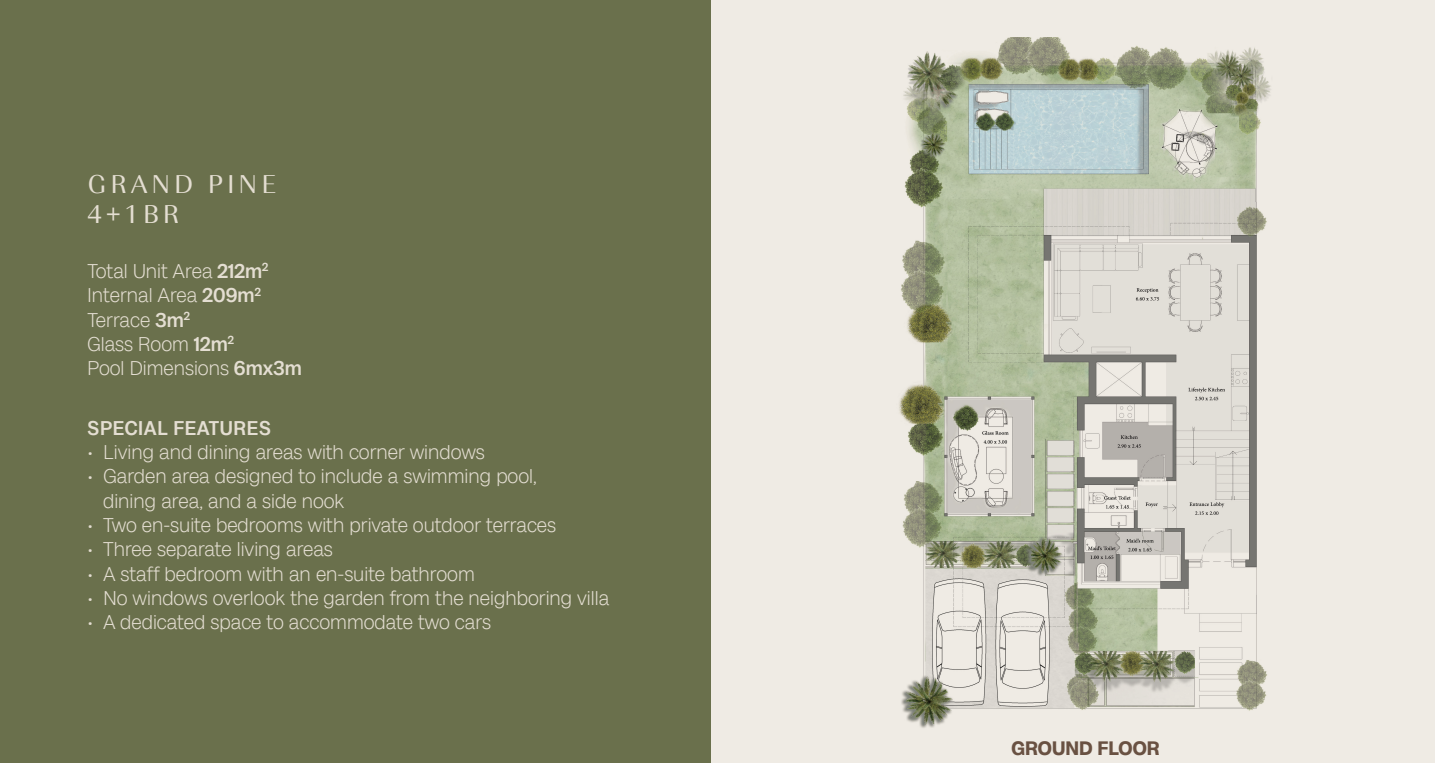 Floor plan for villa at Pine Lanes
