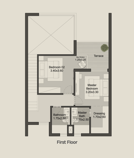 Floor plan for  at The Gray Residences-Hills of One