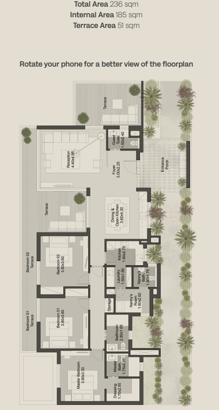 Floor plan for apartment at The Gray Residences-Hills of One