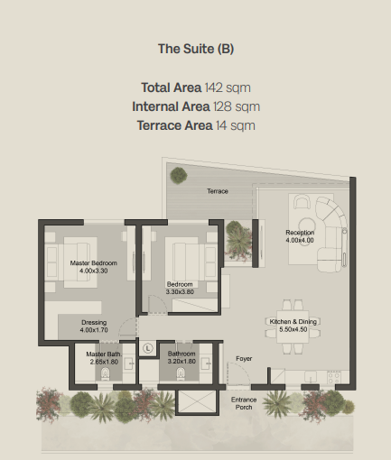 Floor plan for apartment at The Gray Residences-Hills of One