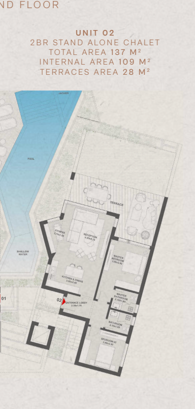 Floor plan for chalet at Geo The Med