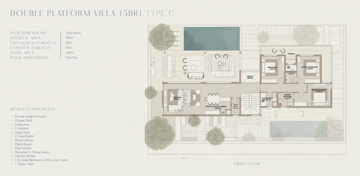Floor plan for villa at The Med