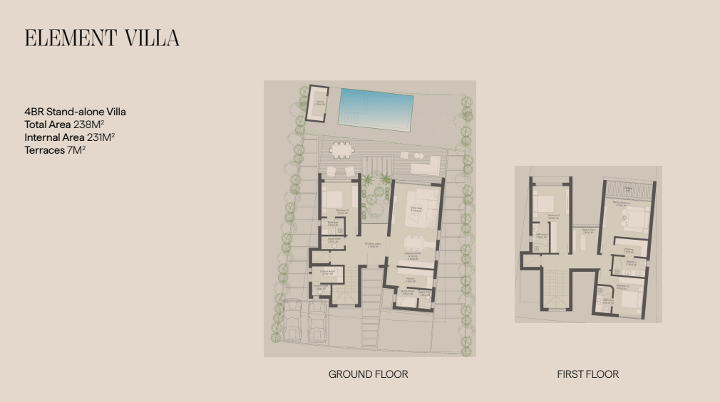 Floor plan for villa at Geo The Med