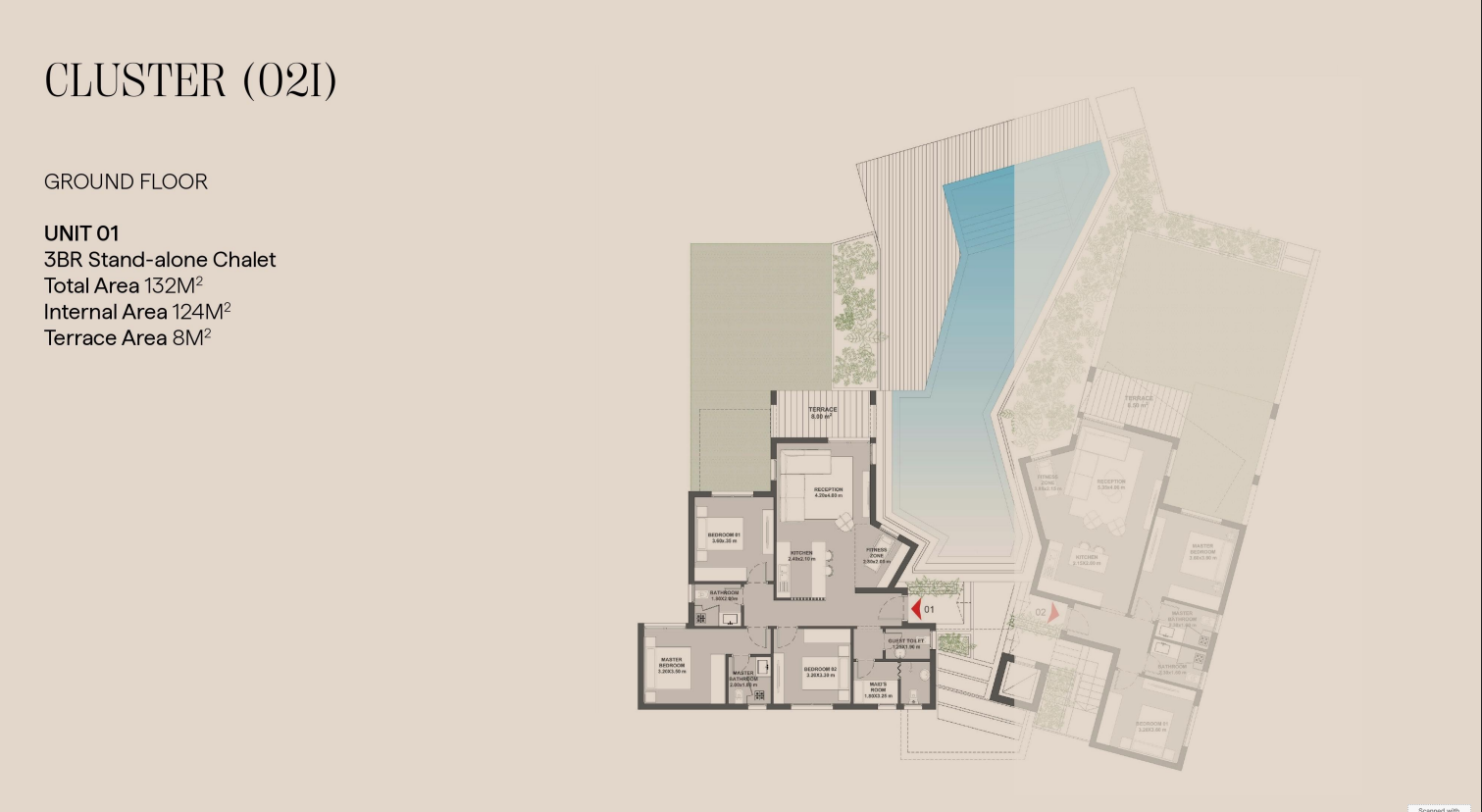 Floor plan for chalet at Geo The Med