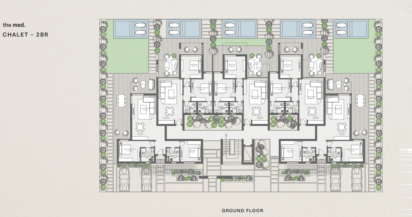 Floor plan for chalet at The Med