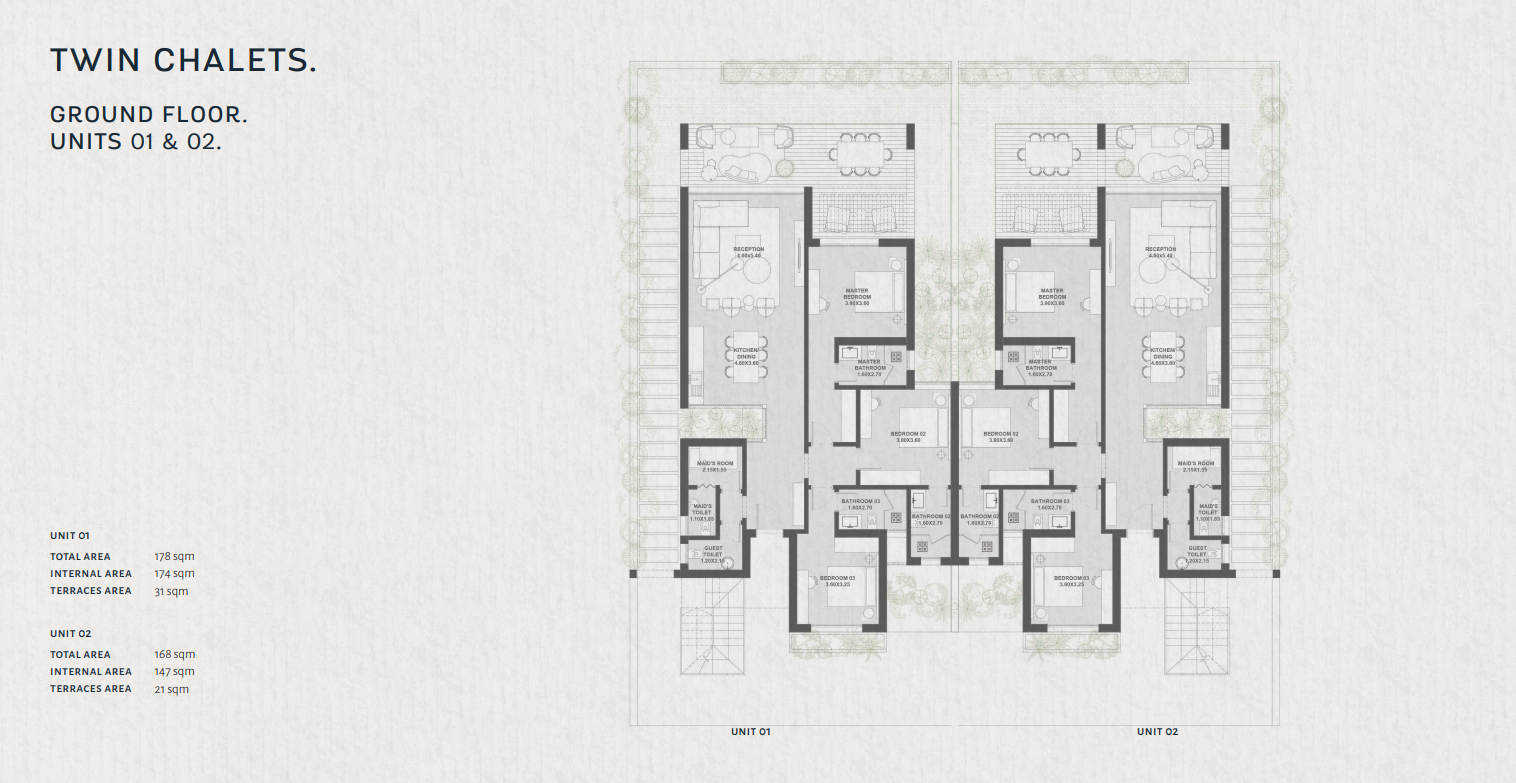 Floor plan for chalet at The Med