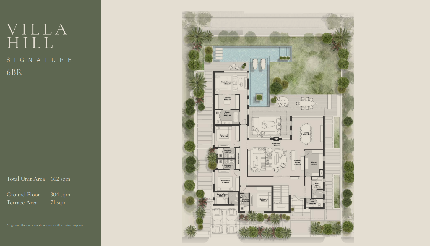 Floor plan for villa at Lake Front Villas