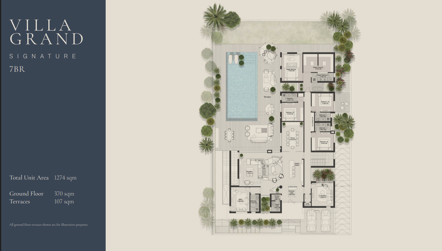 Floor plan for villa at Lake Front Villas