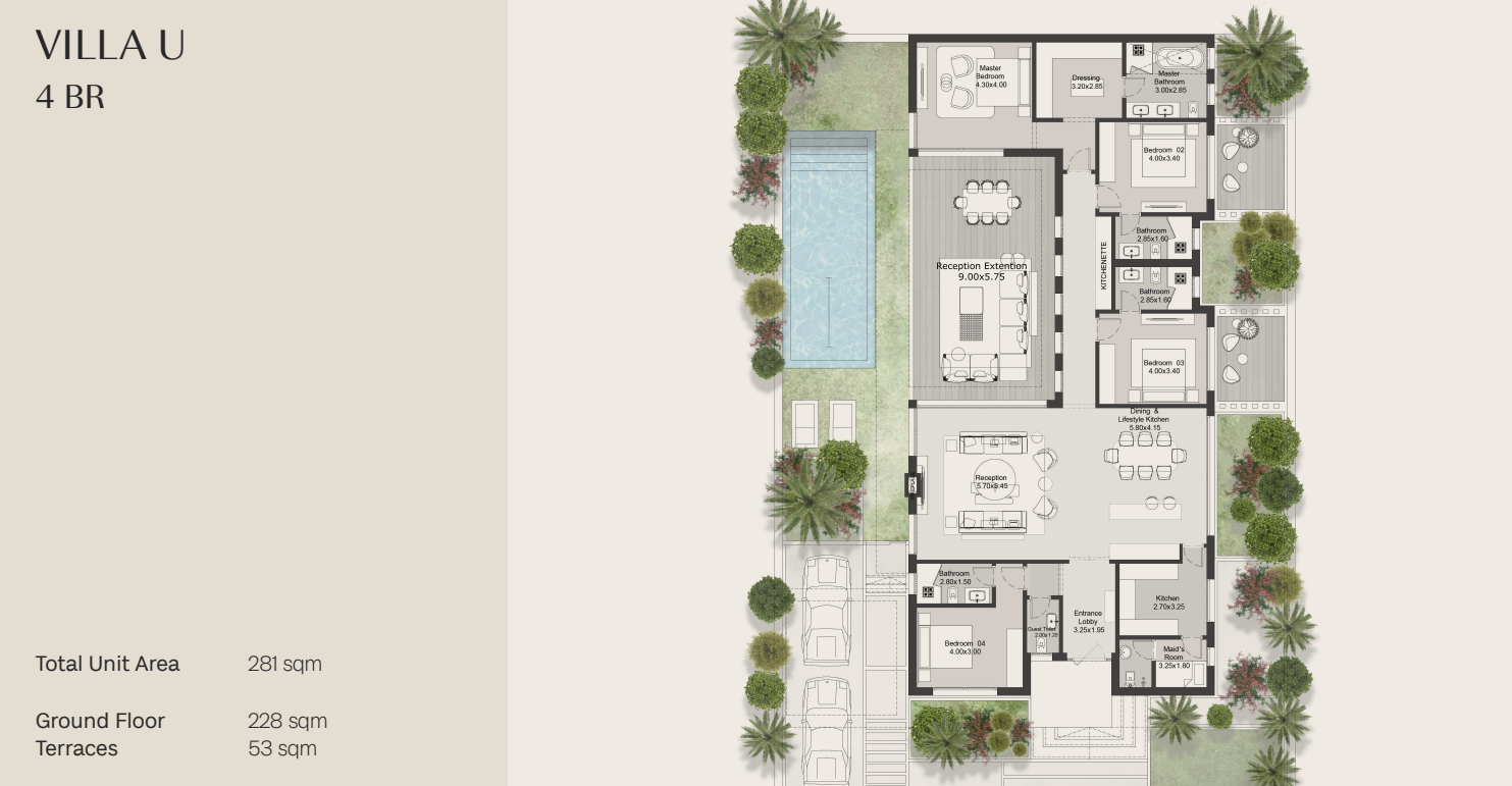 Floor plan for villa at North Villas-Hills Of One