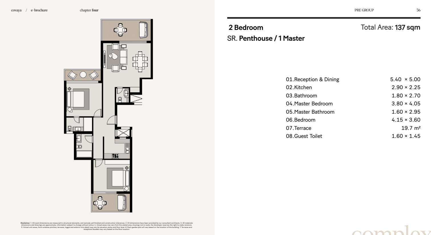 Floor plan for chalet at Telal Sokhna