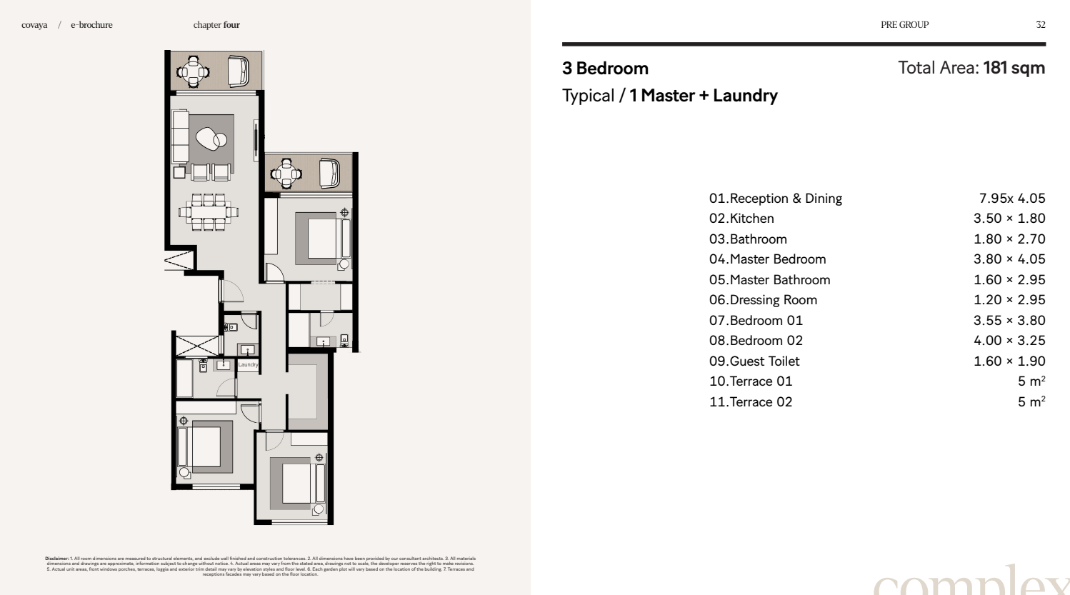 Floor plan for chalet at Telal Sokhna