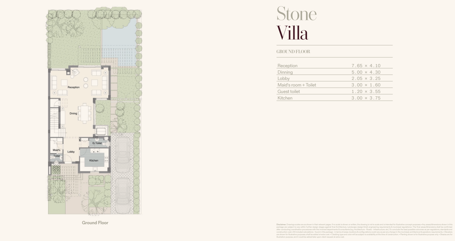 Floor plan for villa at Prive - Telal East
