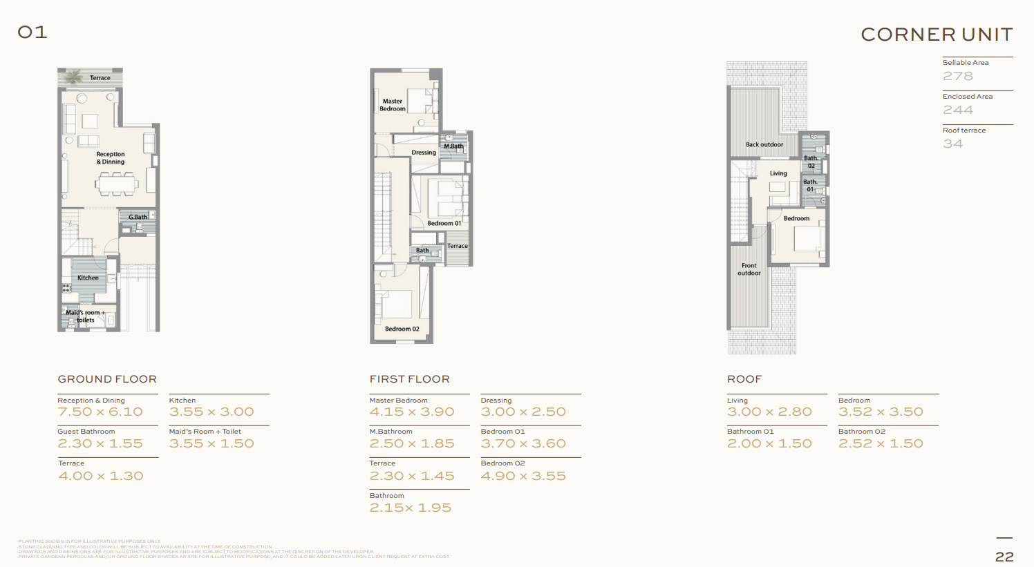 Floor plan for townhouse at Stone Park