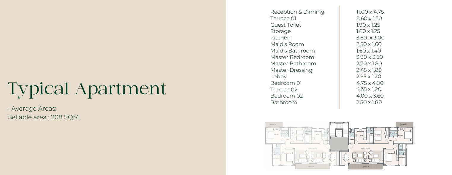 Floor plan for apartment at Stone Park