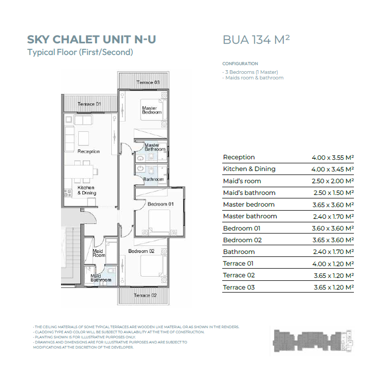 Floor plan for chalet at Telal - Shores