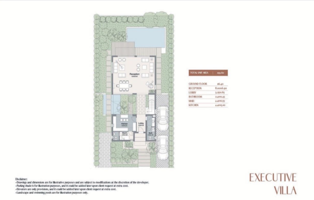 Floor plan for villa at The Willows