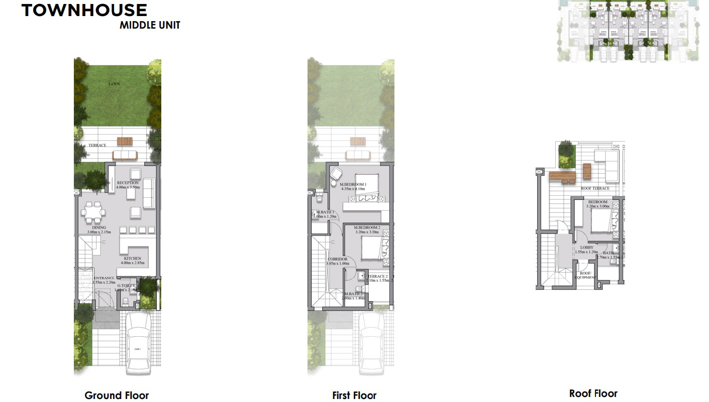 Floor plan for townhouse at Shamasi