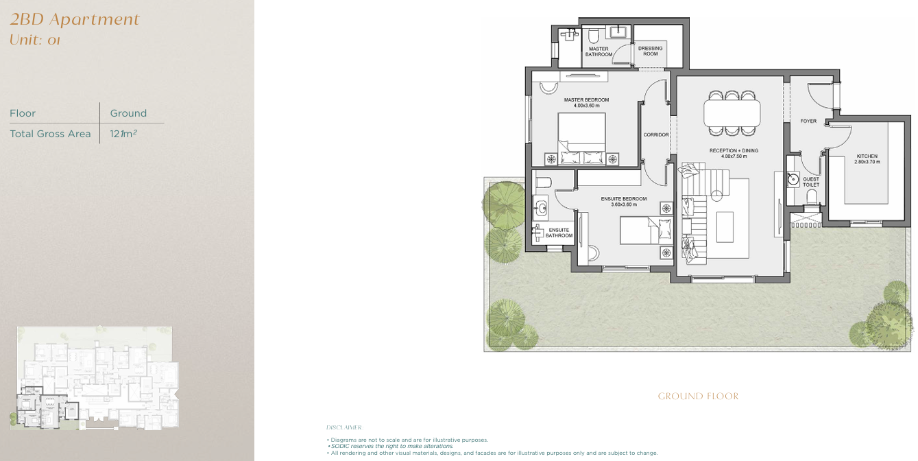 Floor plan for apartment at East Vale