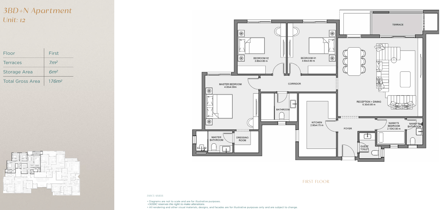 Floor plan for apartment at East Vale