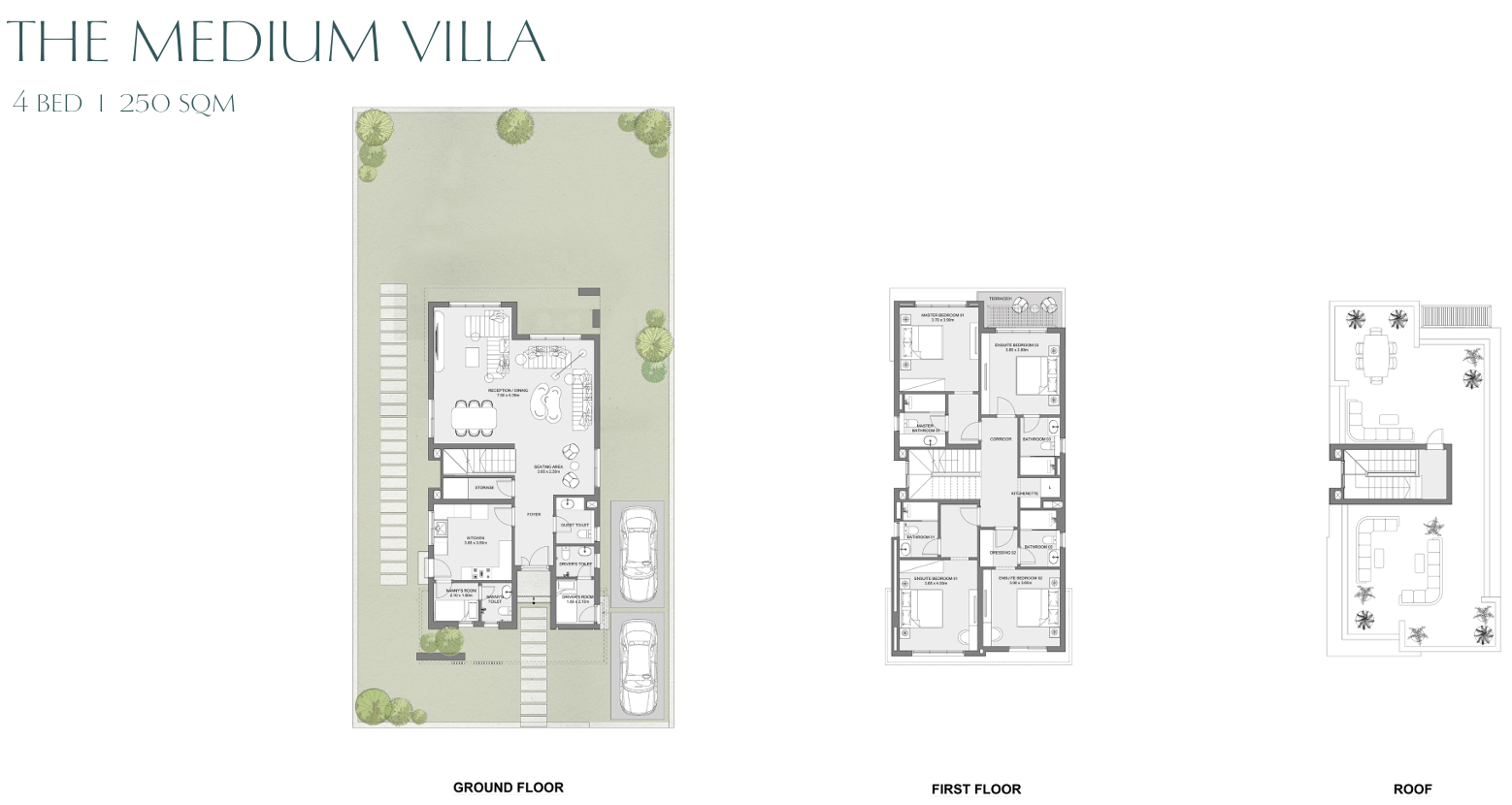 Floor plan for villa at East Vale