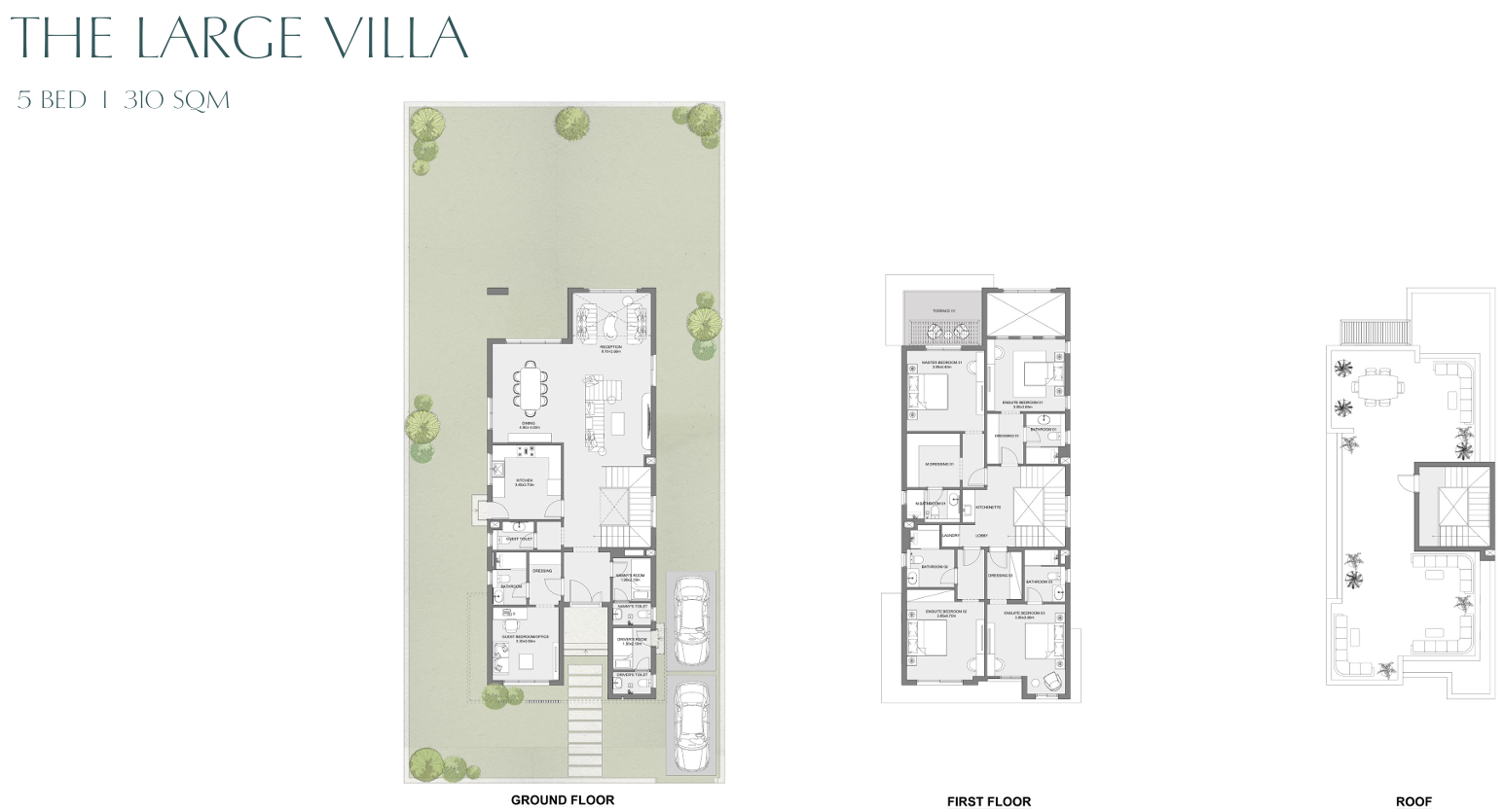 Floor plan for villa at East Vale