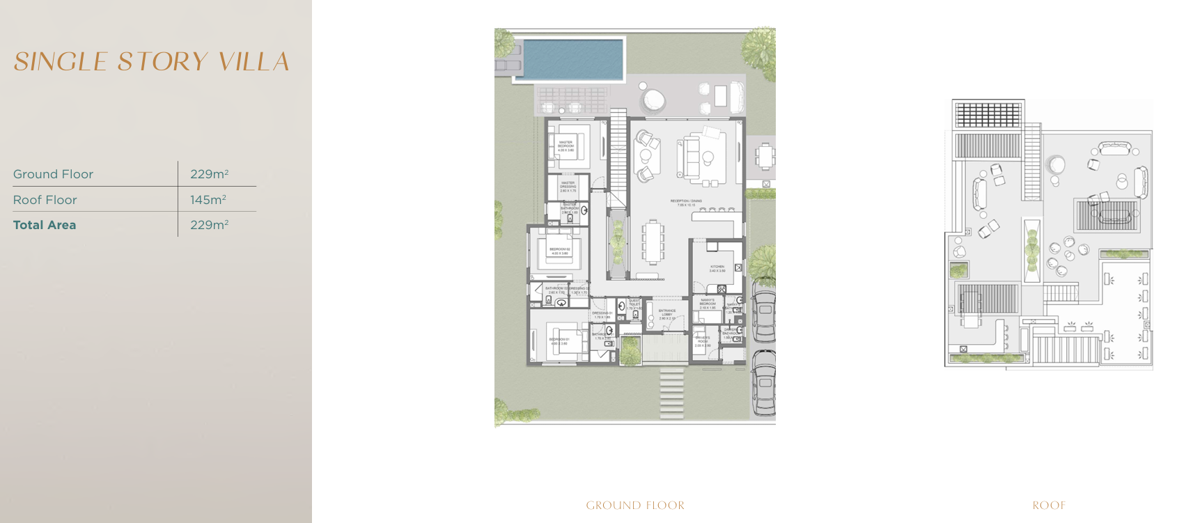 Floor plan for villa at East Vale