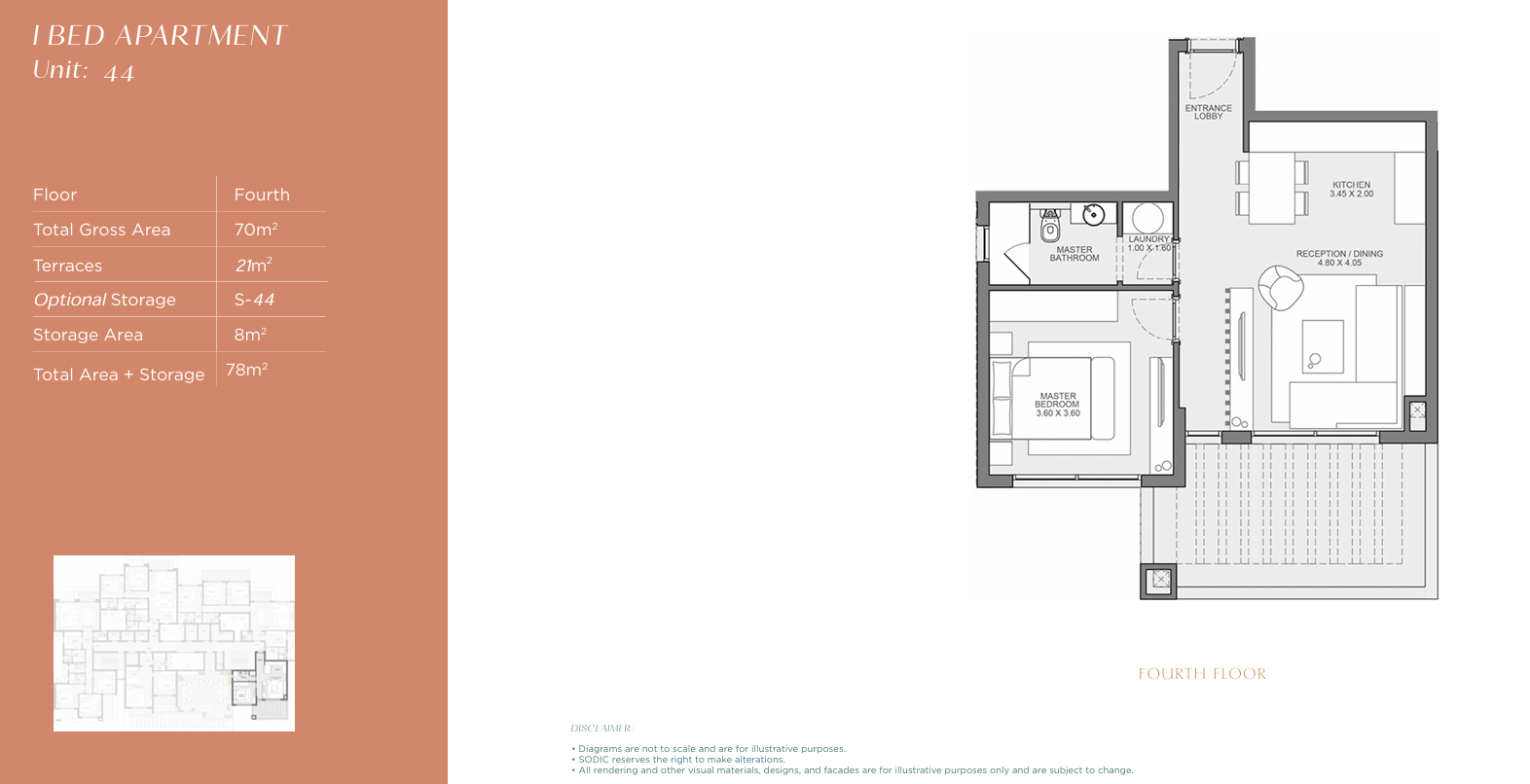 Floor plan for apartment at East Vale