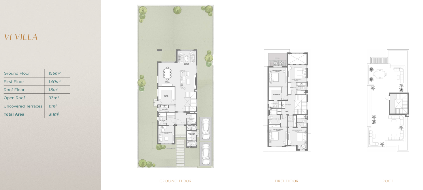 Floor plan for villa at East Vale