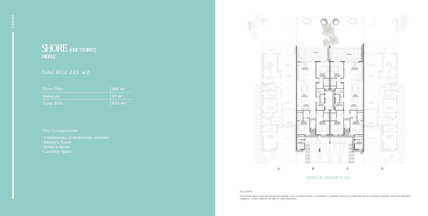 Floor plan for townhouse at Caesar