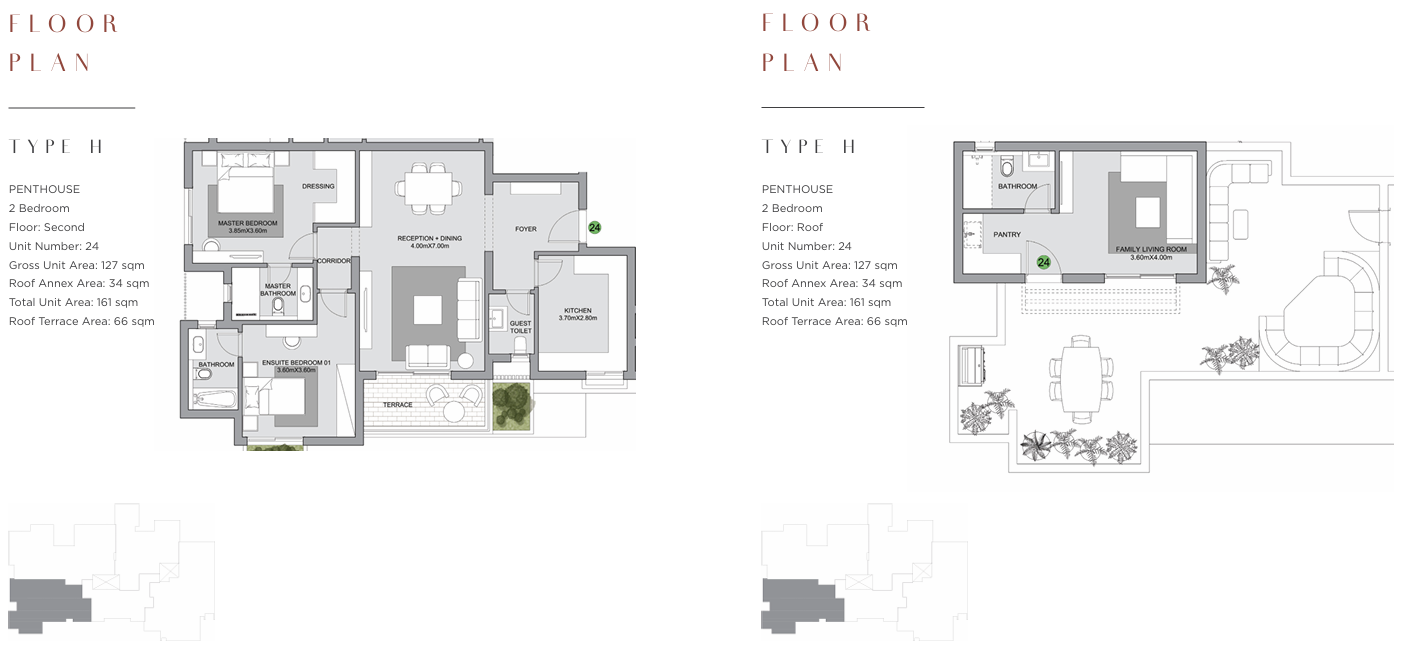 Floor plan for penthouse at The Estates Residence