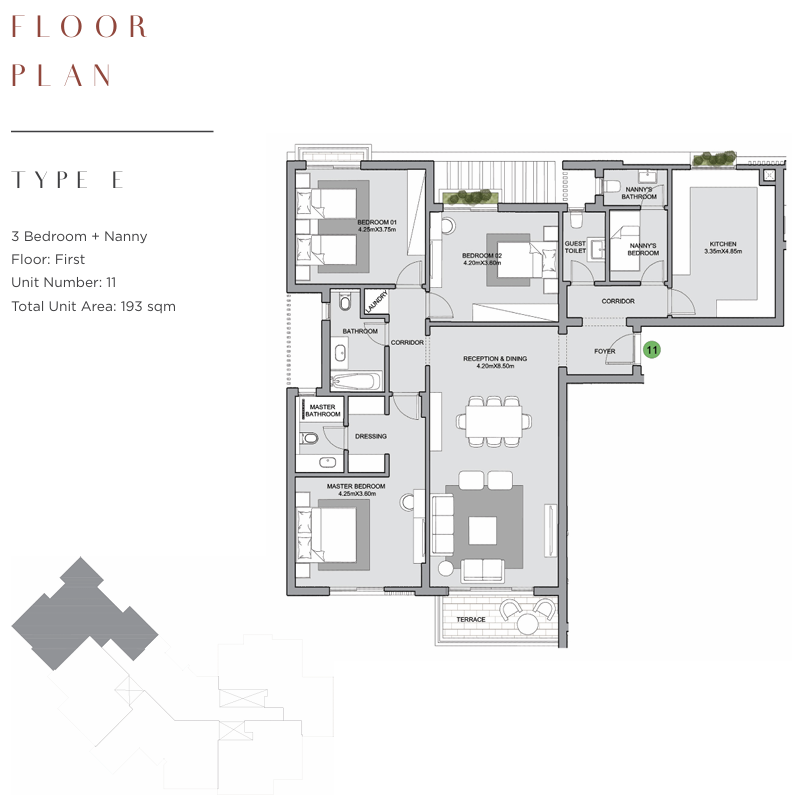 Floor plan for apartment at The Estates Residence