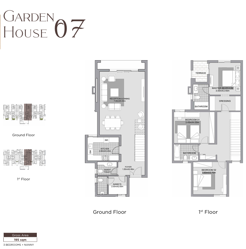 Floor plan for duplex at Karmell New Zayed
