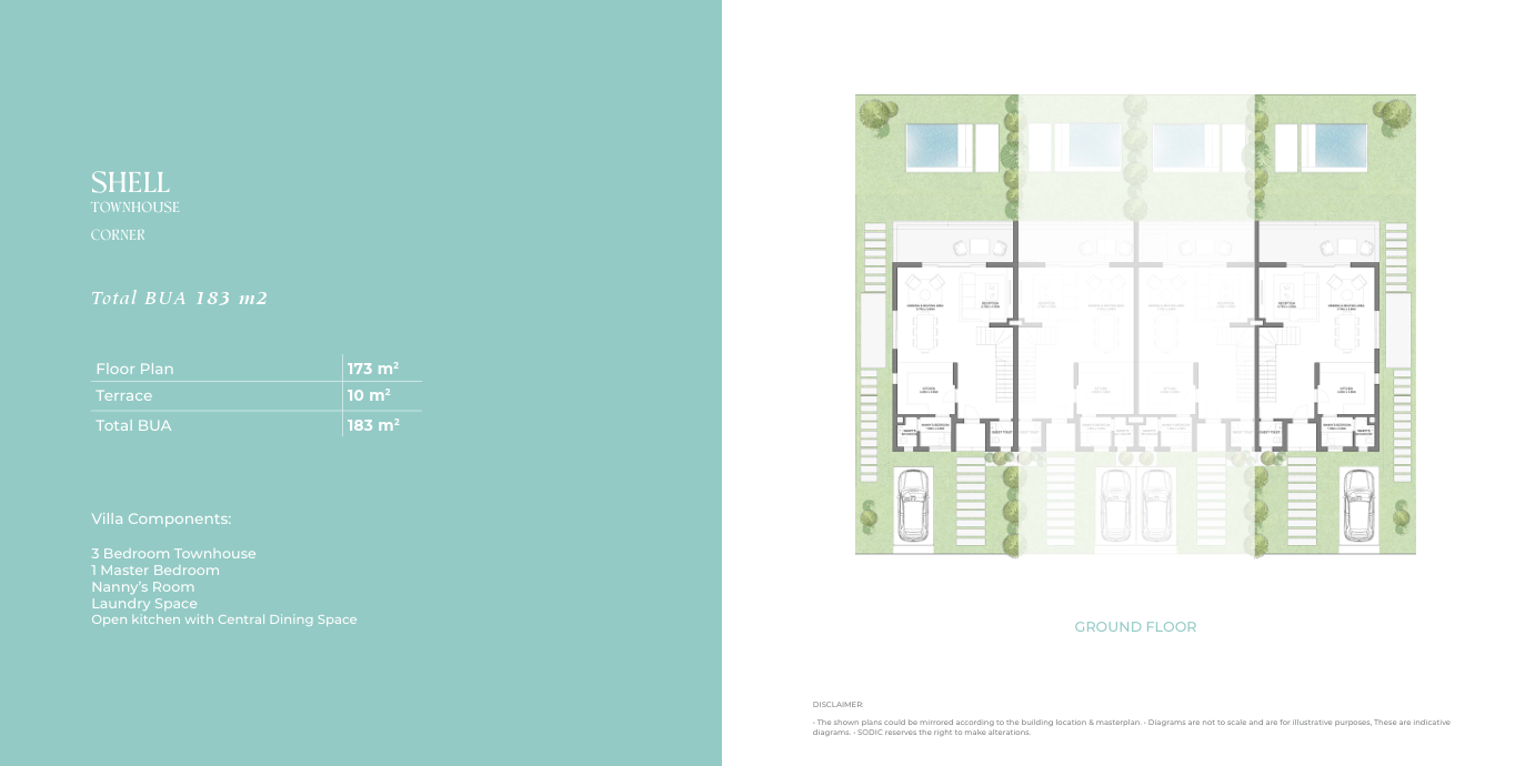 Floor plan for townhouse at Caesar Extension 2