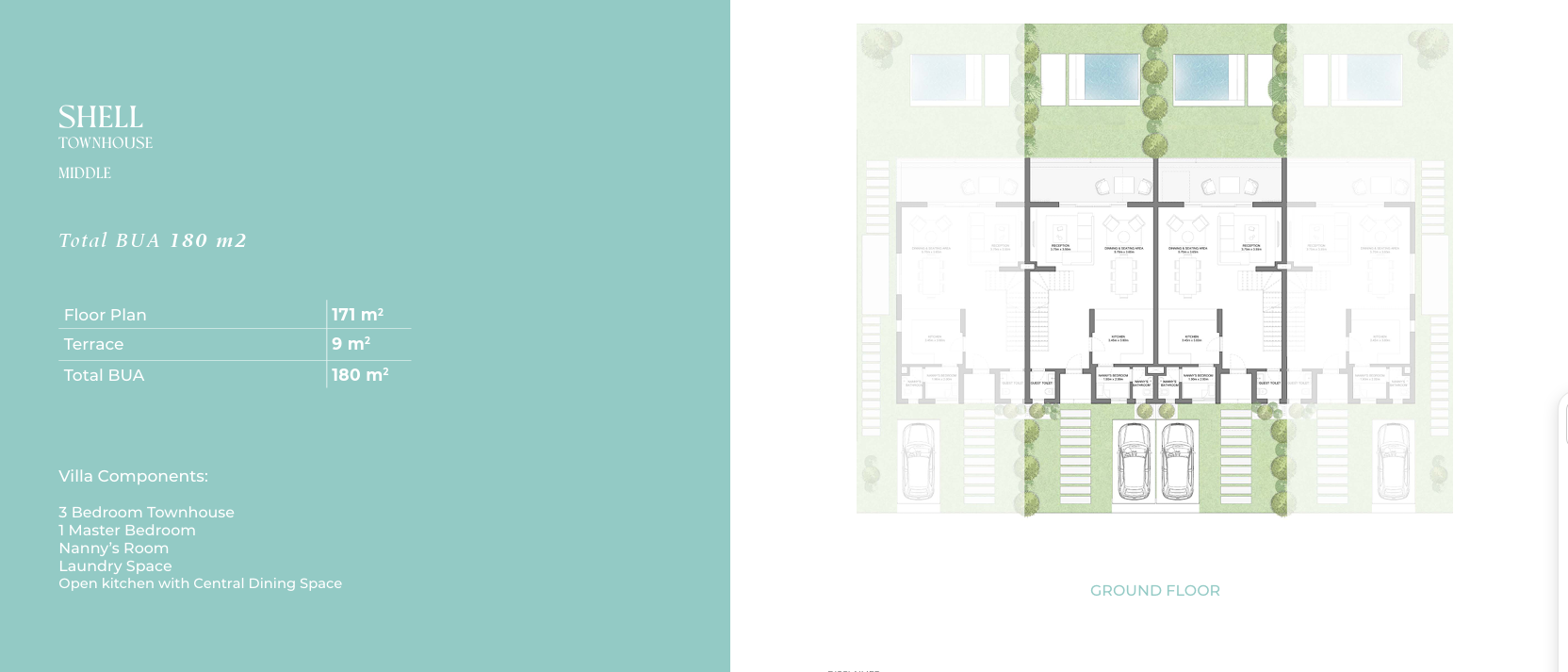 Floor plan for townhouse at Caesar Extension 2