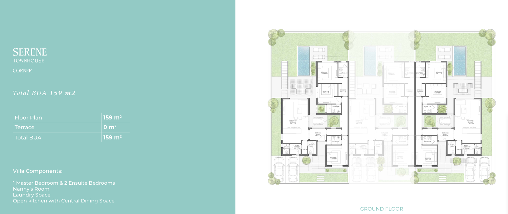 Floor plan for townhouse at Caesar Extension 2
