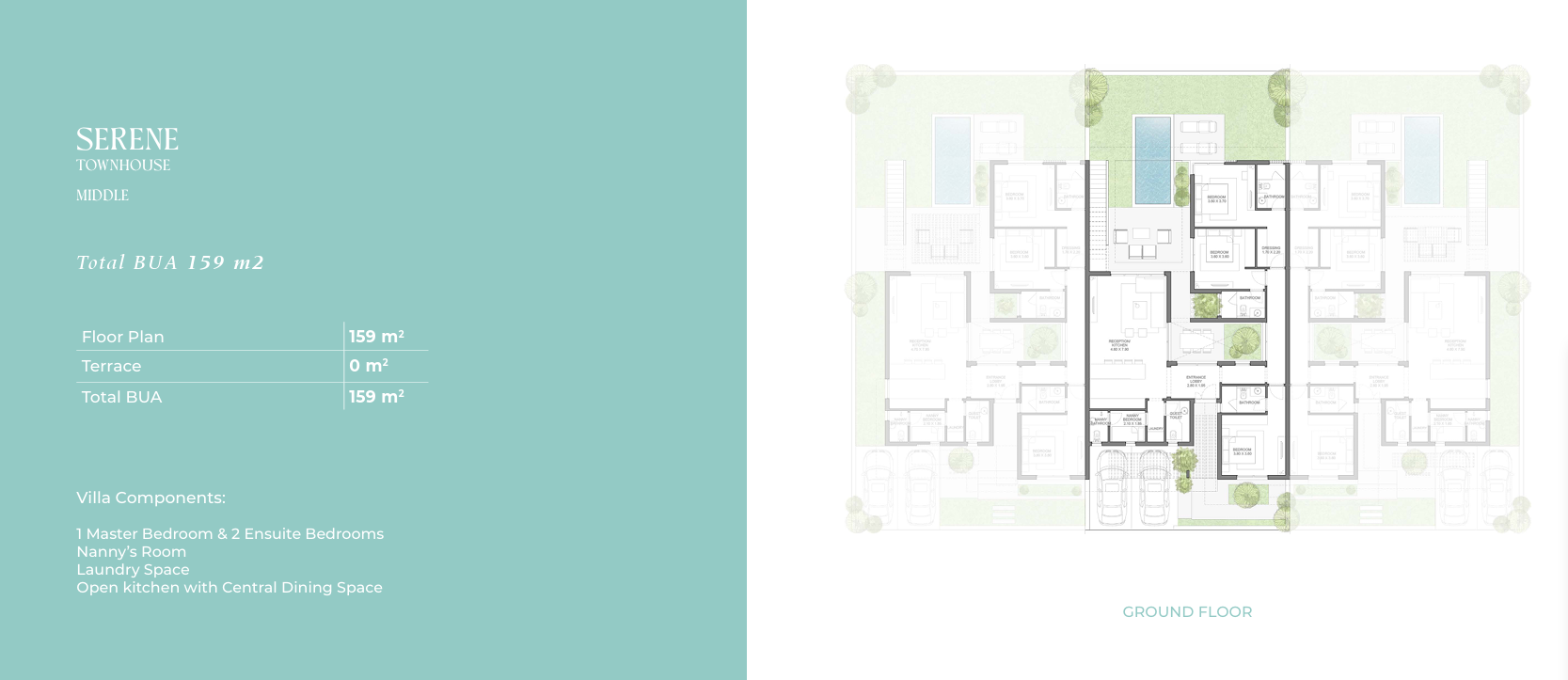 Floor plan for townhouse at Caesar Extension 2