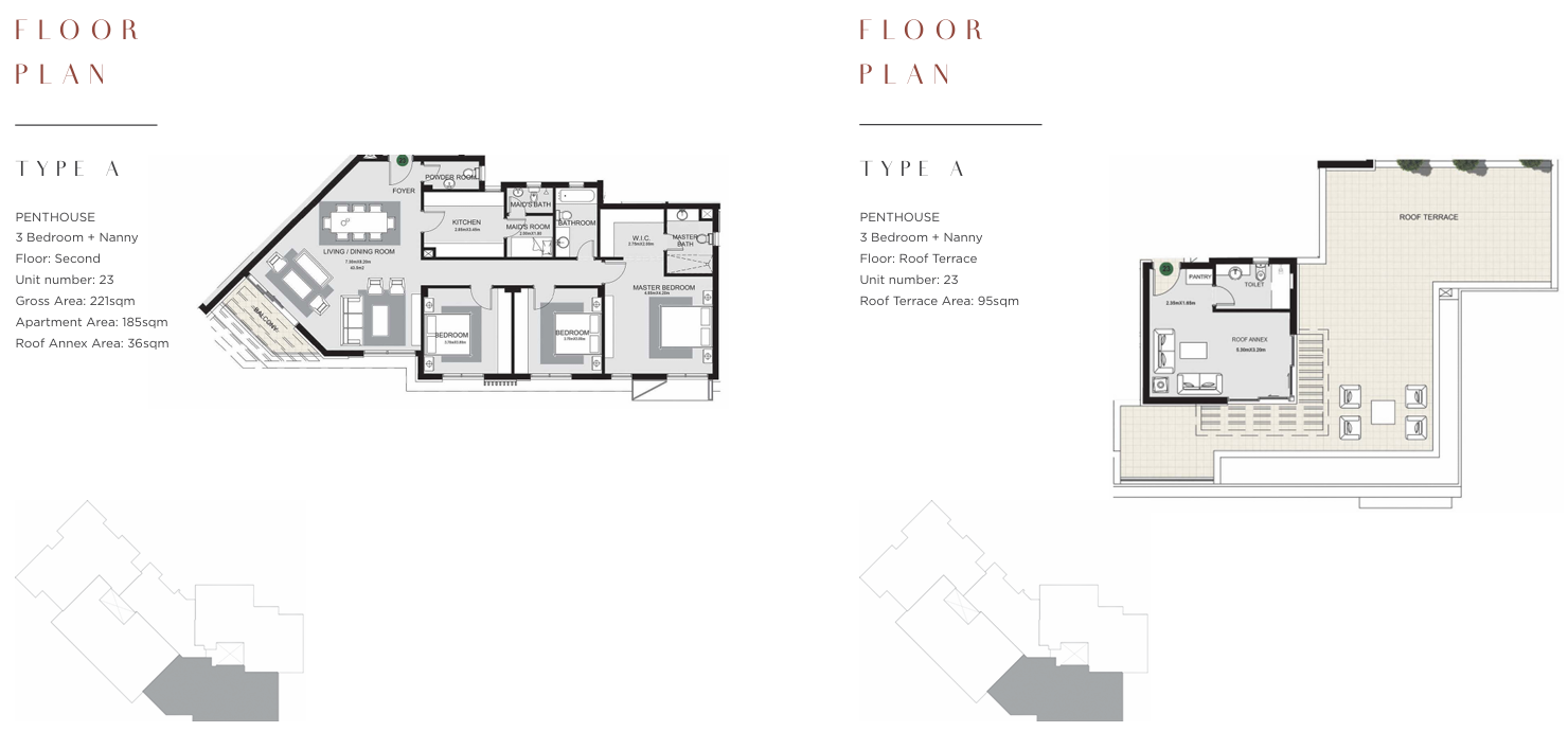 Floor plan for penthouse at The Estates Residence