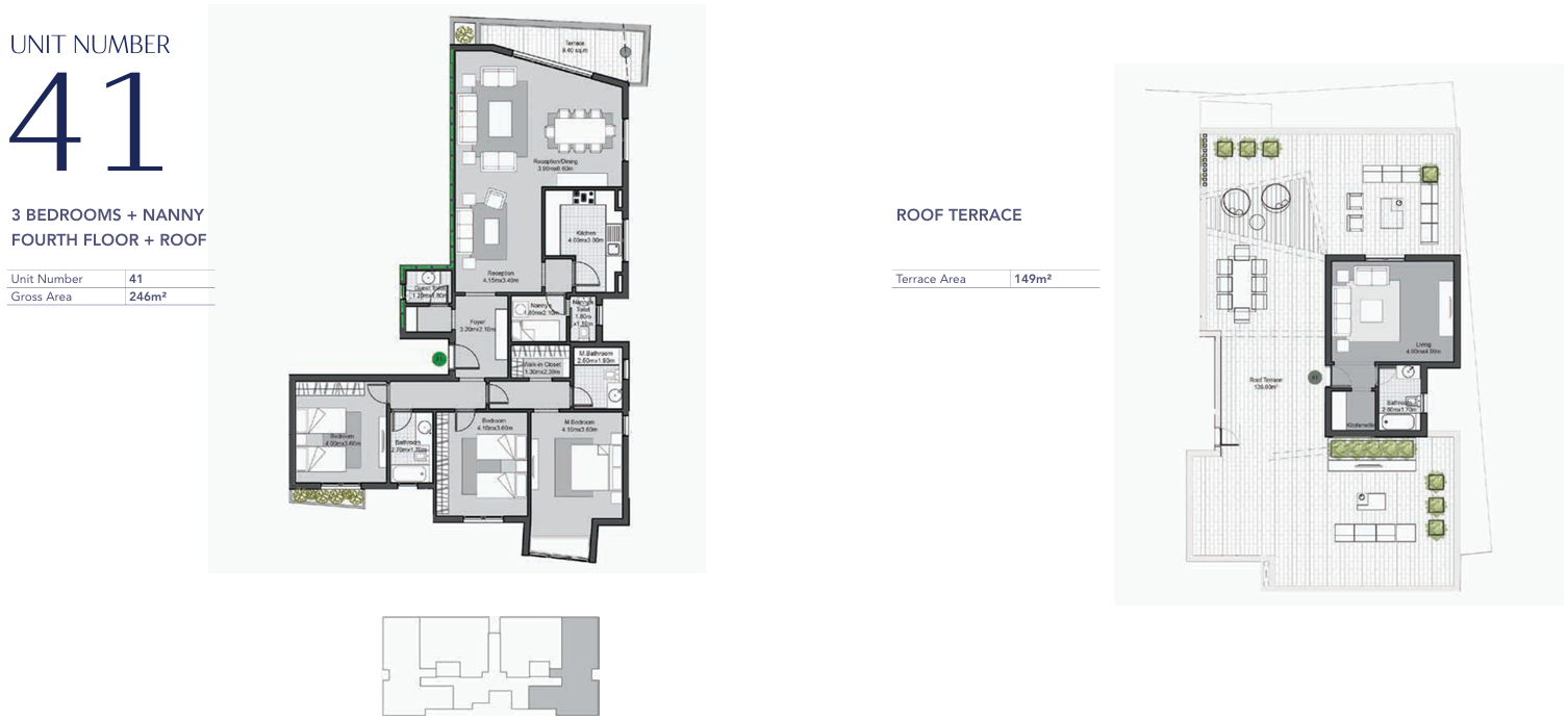 Floor plan for penthouse at V Residences By Villette