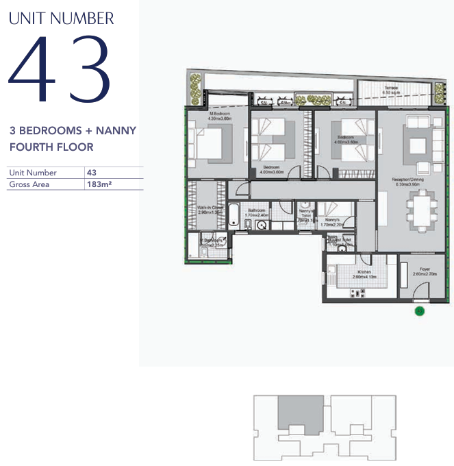 Floor plan for apartment at V Residences By Villette