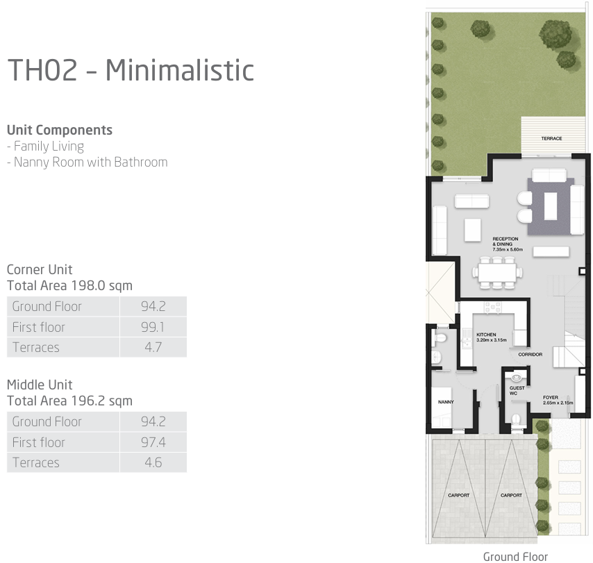 Floor plan for townhouse at VYE SODIC