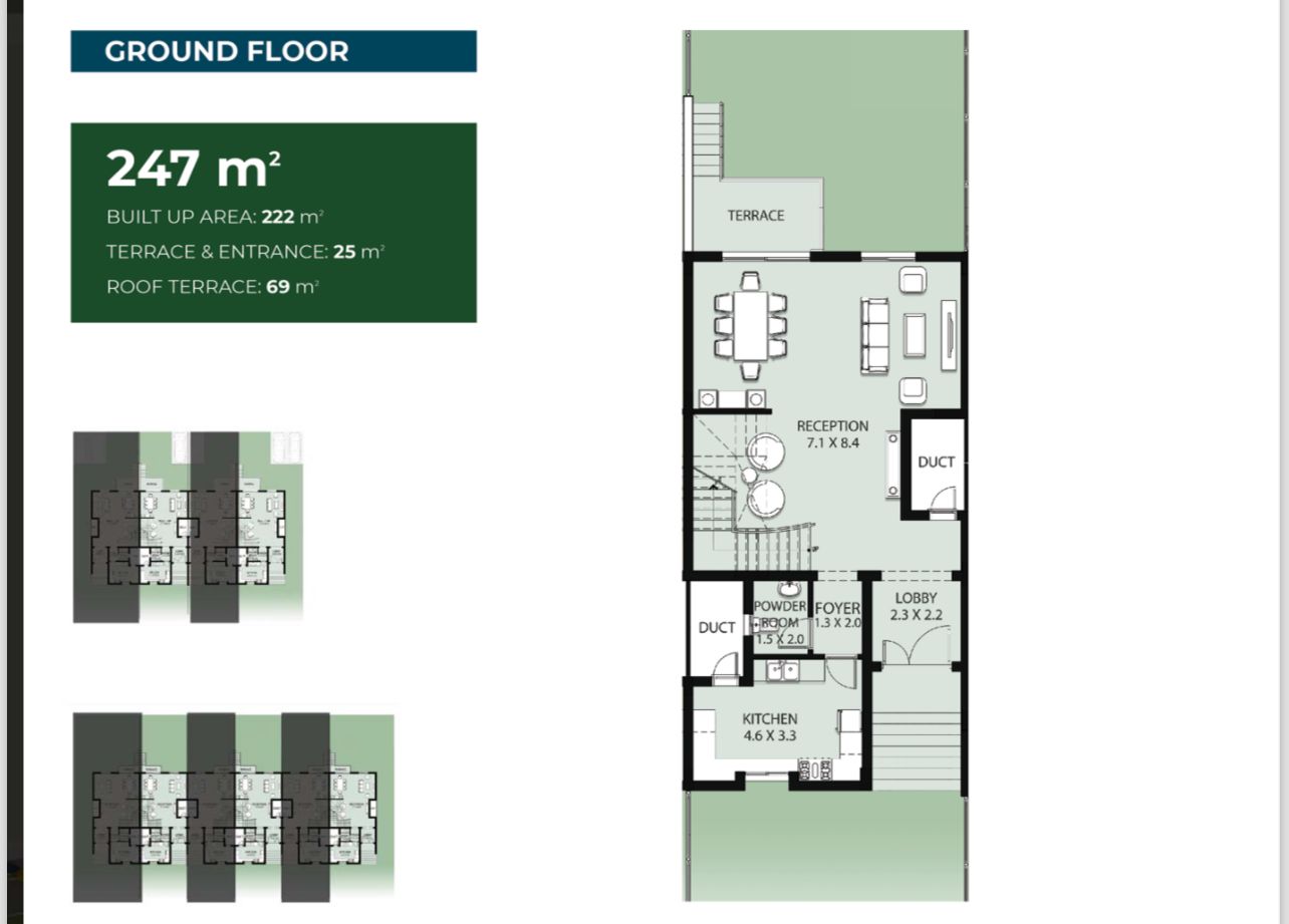 Floor plan for townhouse at Bleu Vert