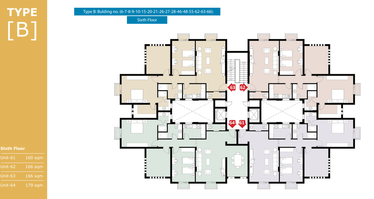 Floor plan for apartment at El Fustat